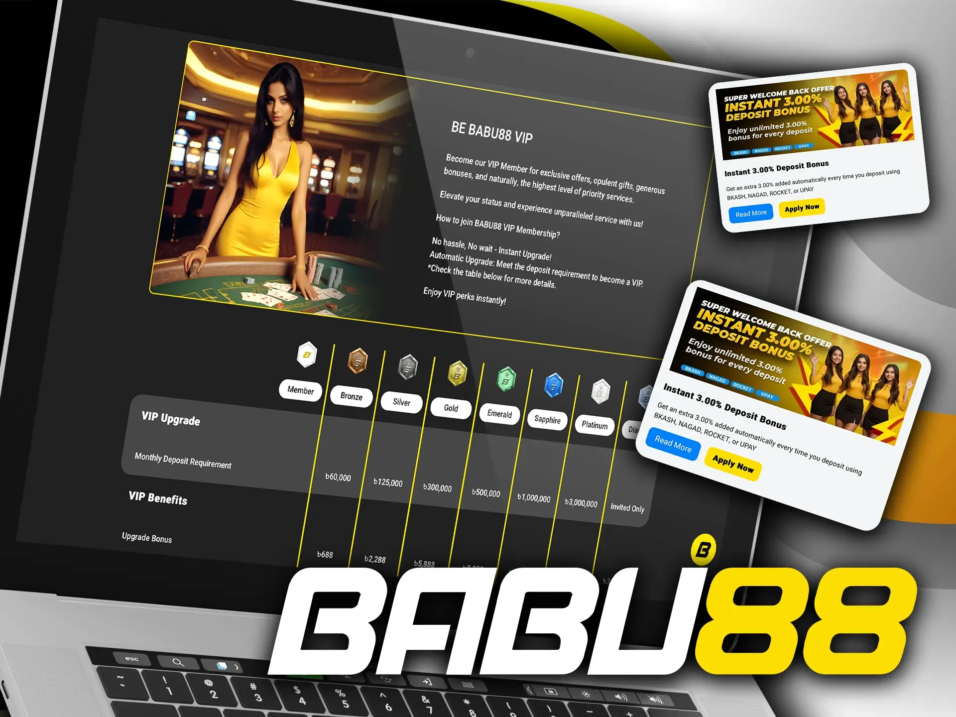 Exclusive VIP rewards are available for dedicated Babu88 clients.