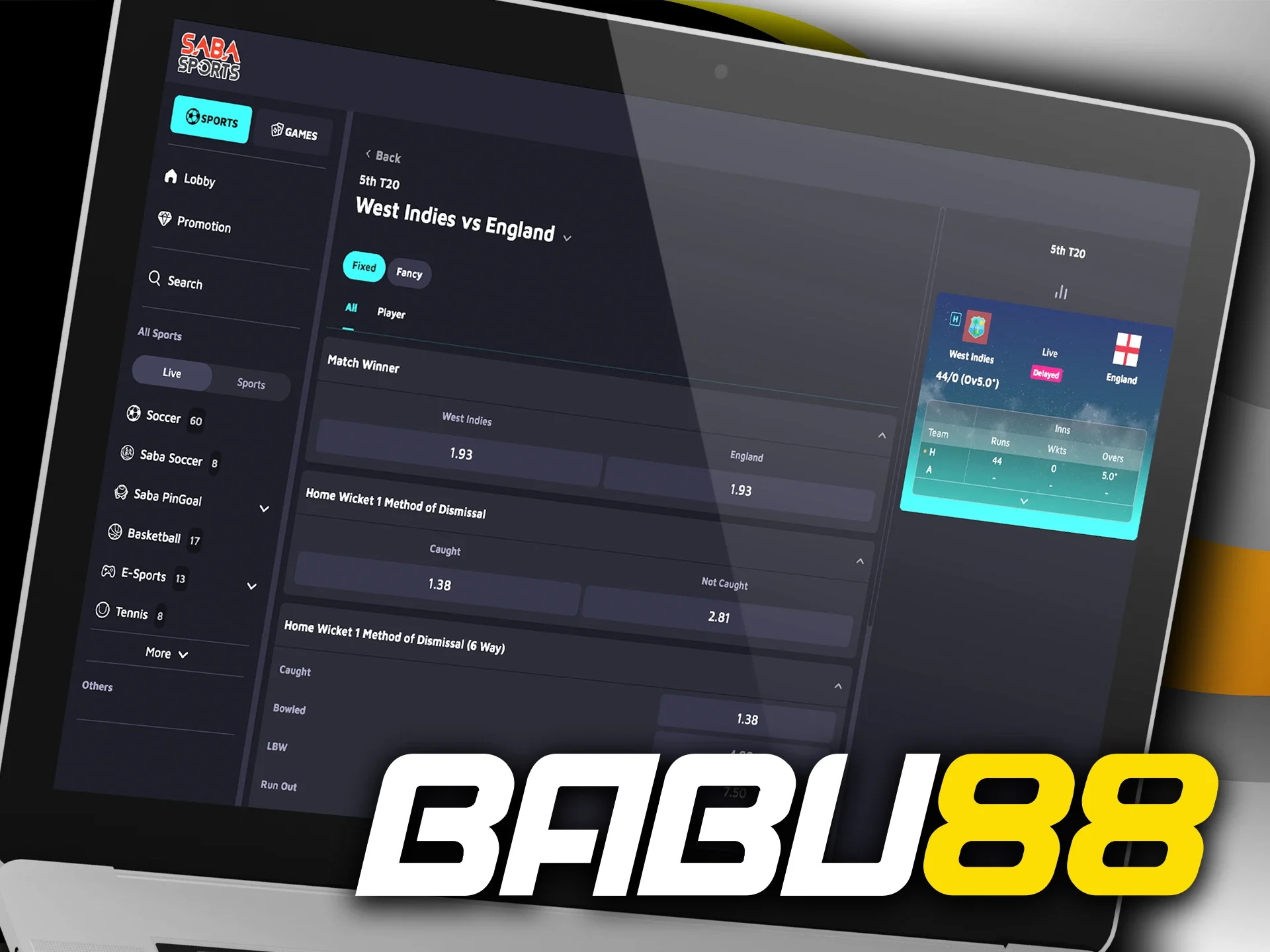 You can bet in real time at Babu88.