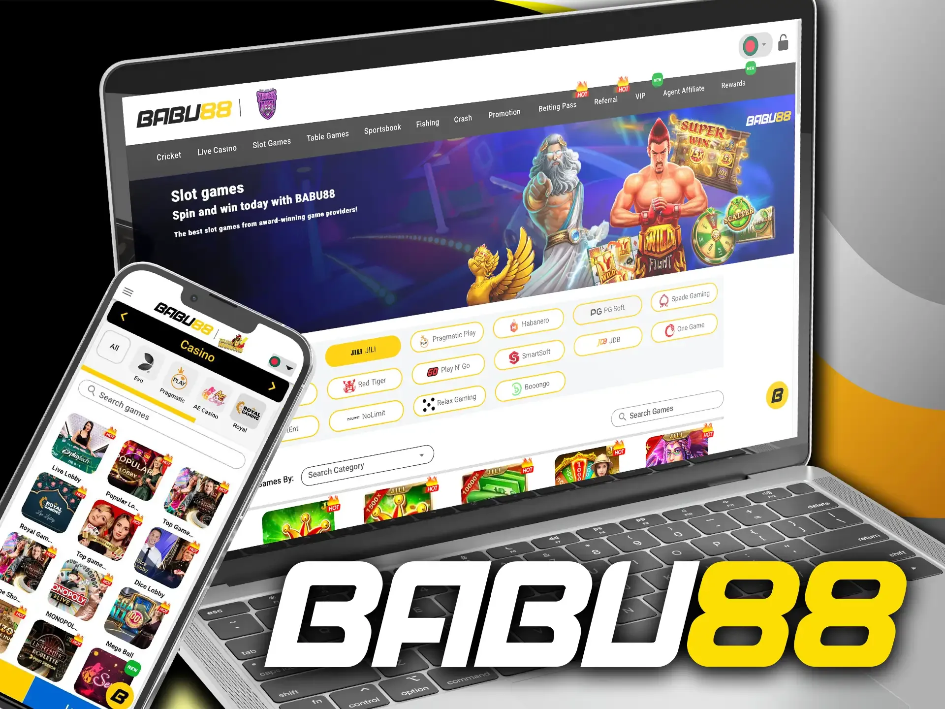 A vast number of popular casino games can be played at Babu88.